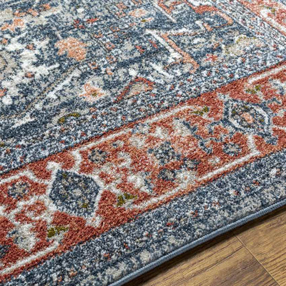 La Motte Traditional Dark Blue Area Rug