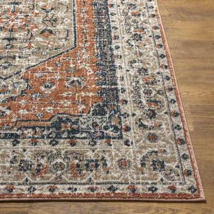 Ladora Traditional Burnt Orange Area Rug