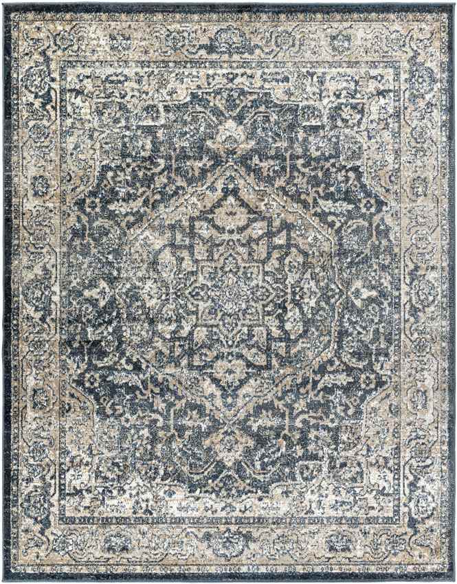 Lake Mills Traditional Dark Green Area Rug