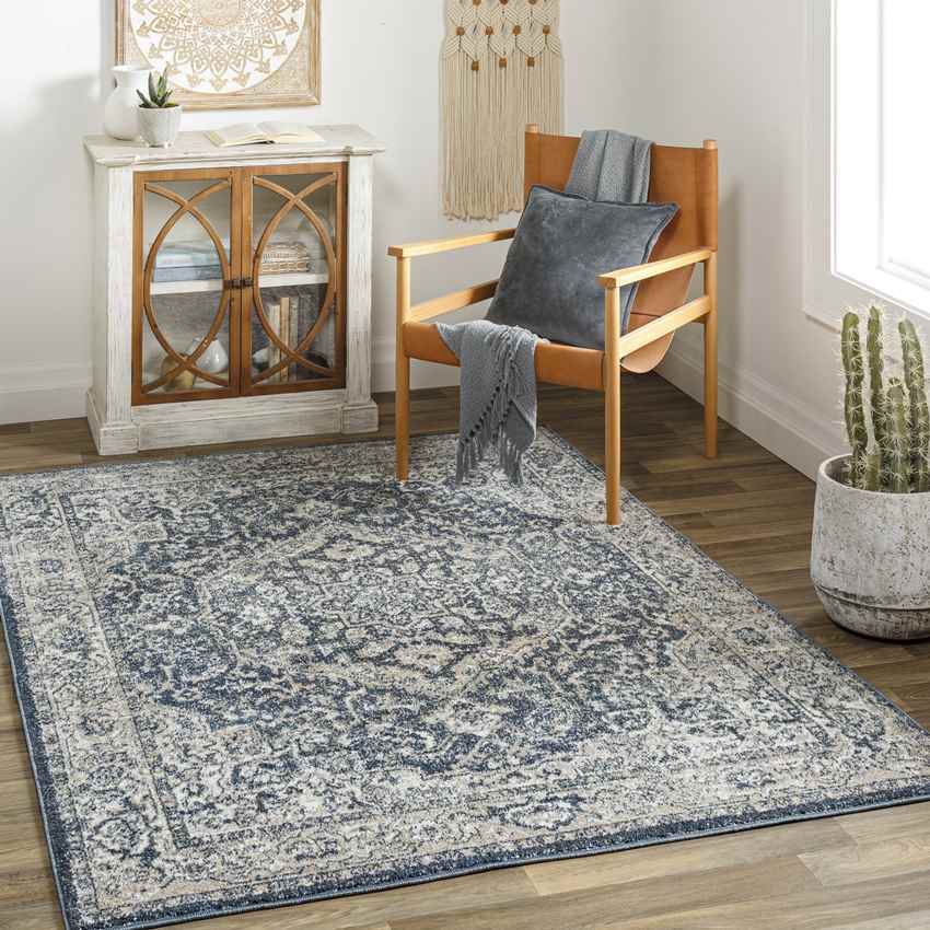 Lake Mills Traditional Dark Green Area Rug