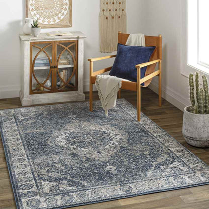 Lake Park Traditional Dark Teal Area Rug