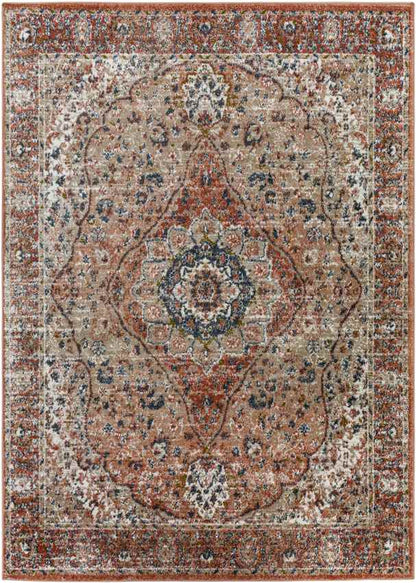 Lake View Traditional Burgundy Area Rug