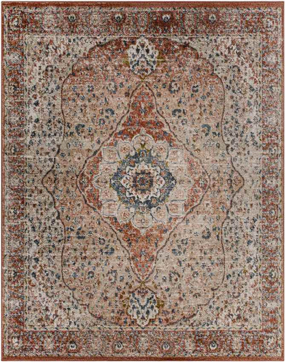 Lake View Traditional Burgundy Area Rug