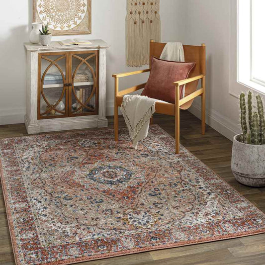 Lake View Traditional Burgundy Area Rug