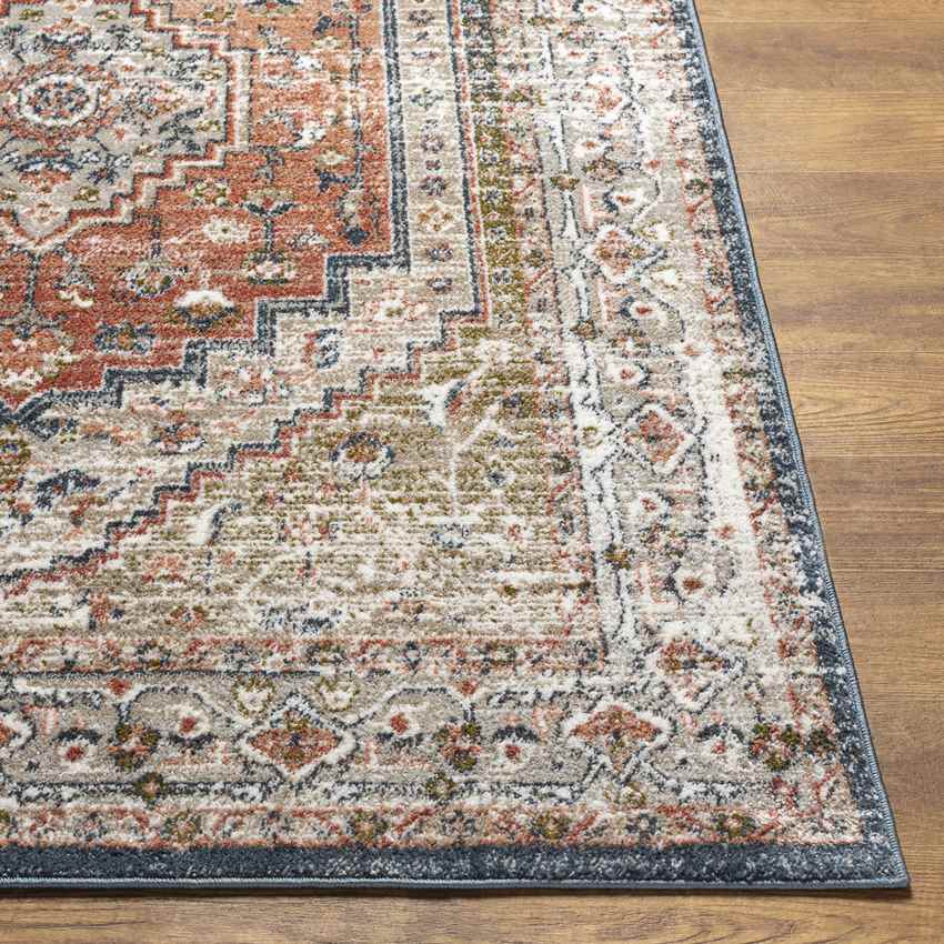 Lakota Traditional Burnt Orange Area Rug