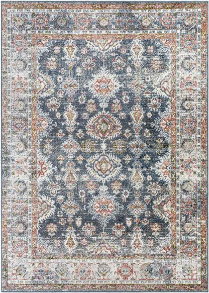 Lambs Grove Traditional Dark Teal Area Rug