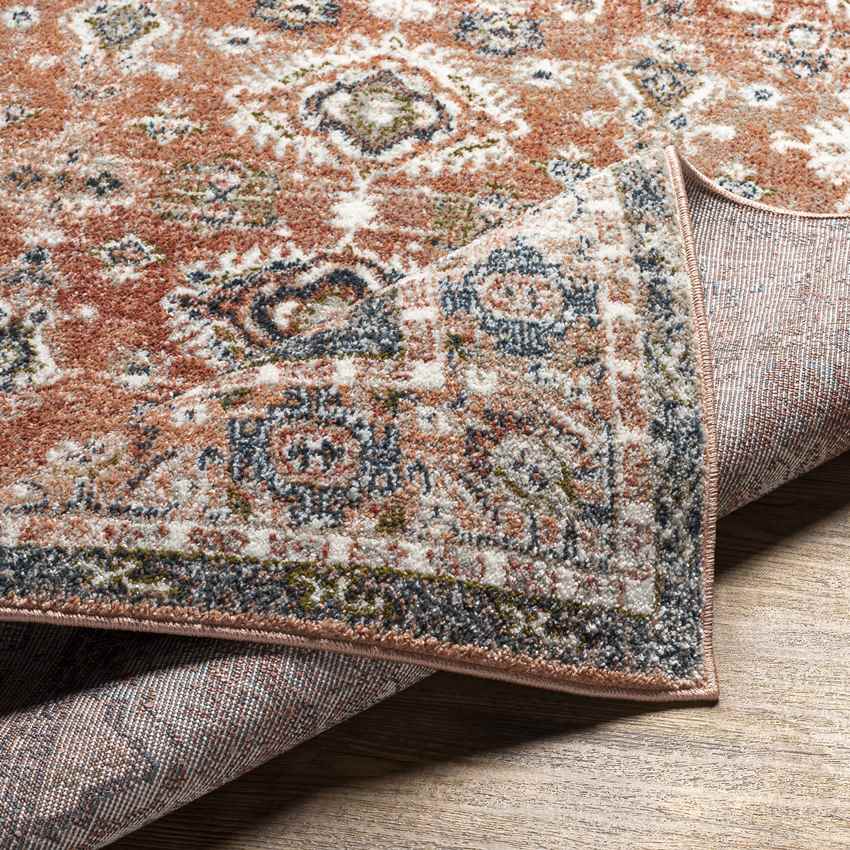 Lambs Grove Traditional Burgundy Area Rug