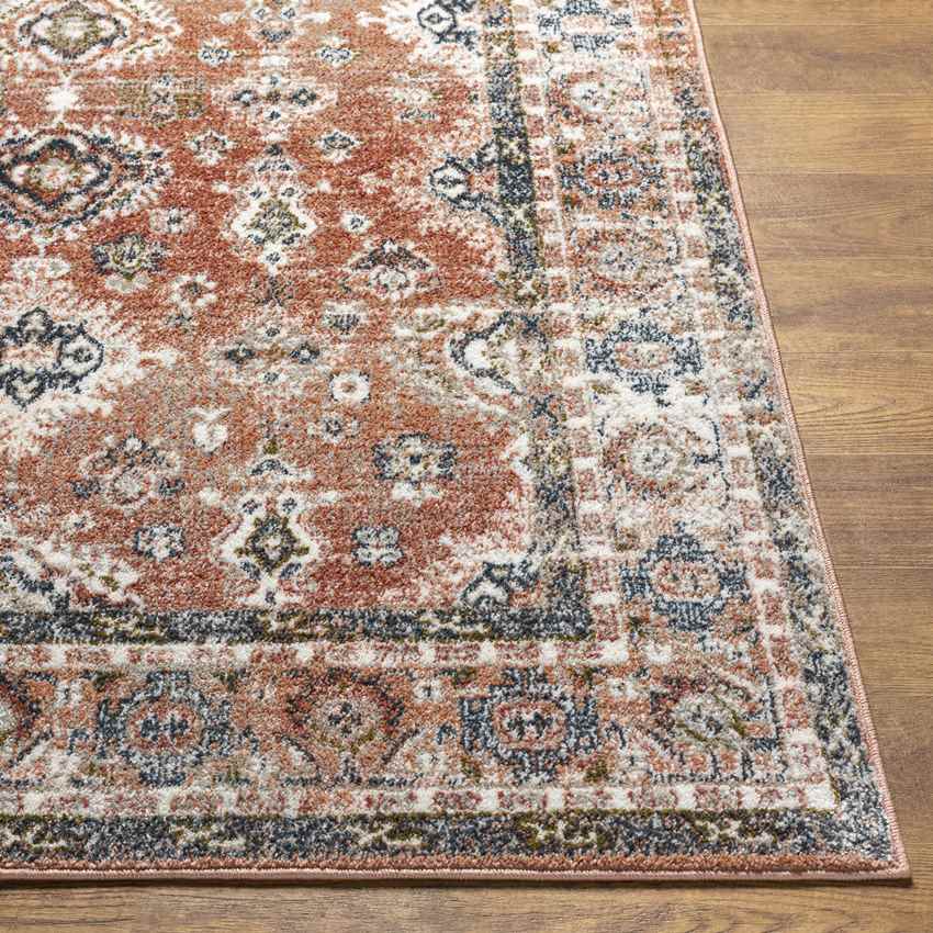 Lambs Grove Traditional Burgundy Area Rug
