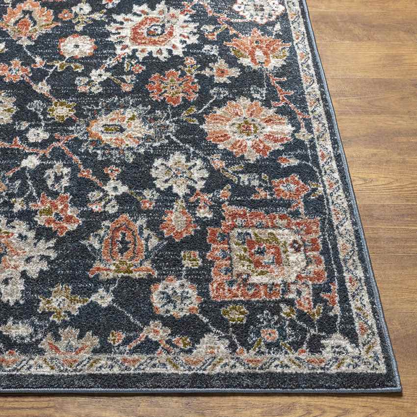 Larchwood Traditional Dark Teal Area Rug