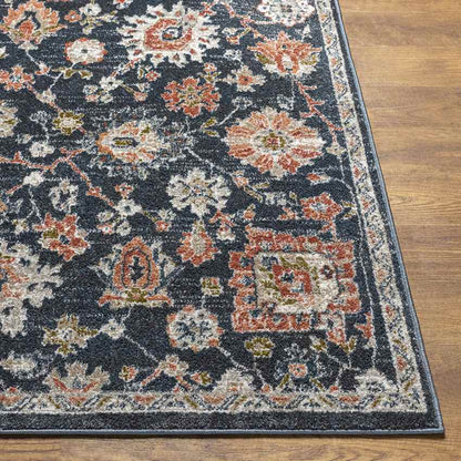 Larchwood Traditional Dark Teal Area Rug
