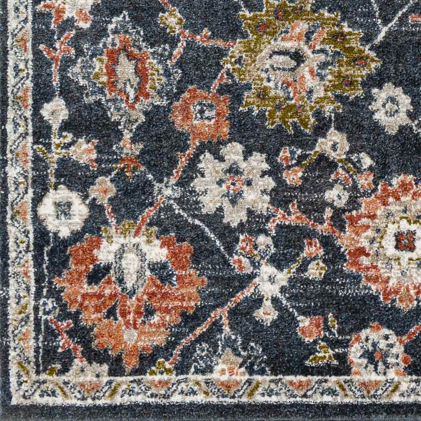 Larchwood Traditional Dark Teal Area Rug