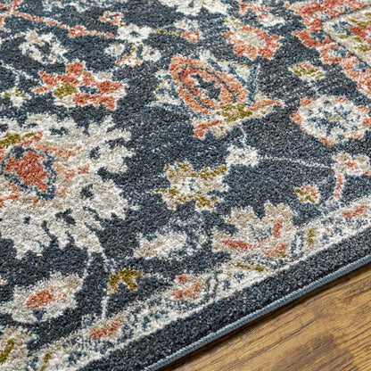 Larchwood Traditional Dark Teal Area Rug