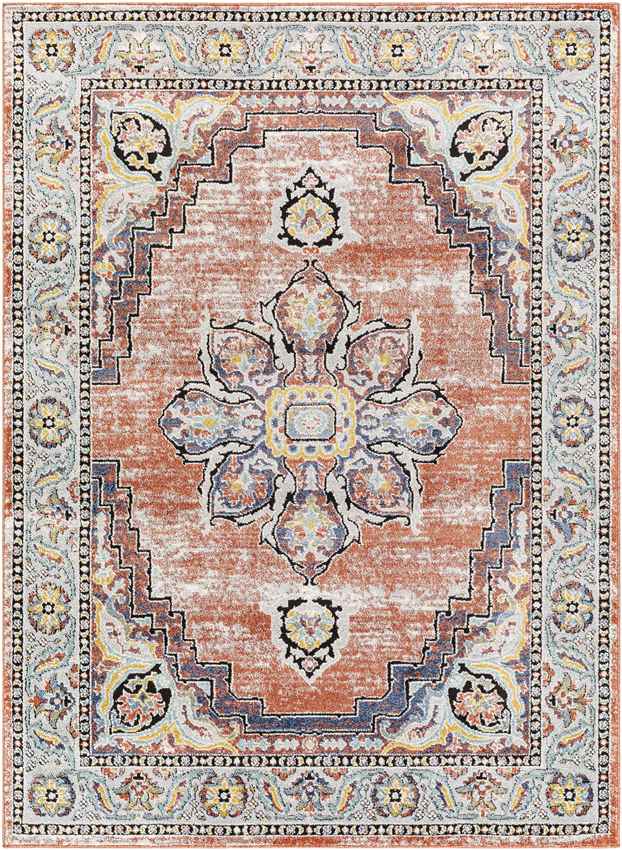 Kissonerga Traditional Coral Area Rug