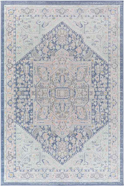 Agioi Traditional Dark Blue Area Rug