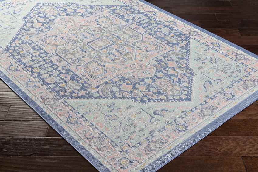 Agioi Traditional Dark Blue Area Rug