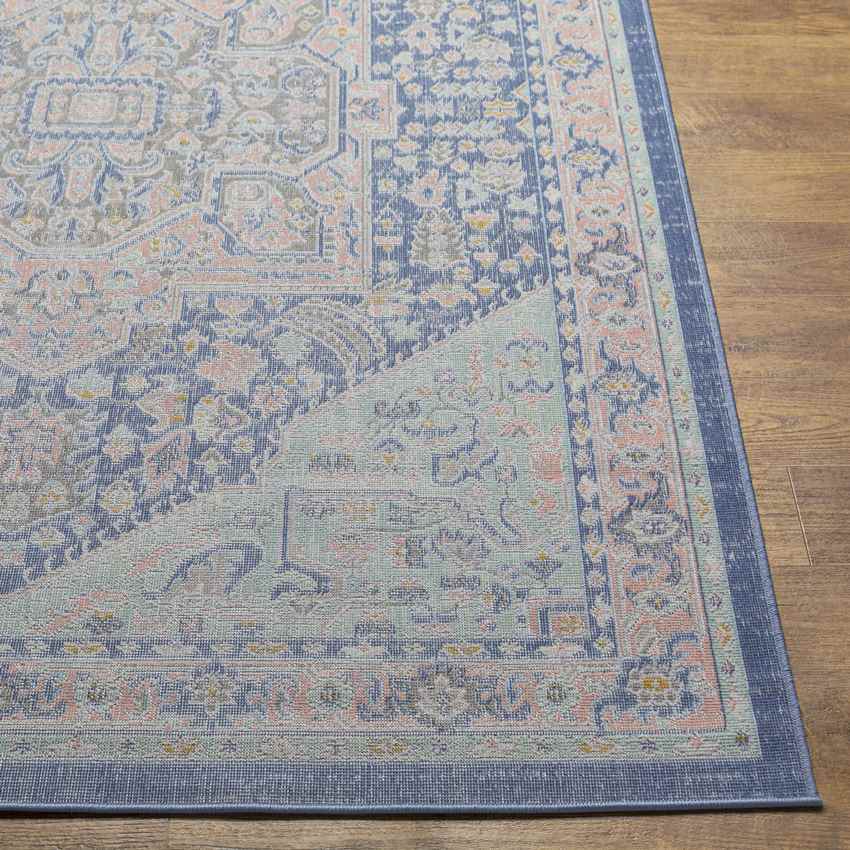 Agioi Traditional Dark Blue Area Rug