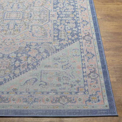 Agioi Traditional Dark Blue Area Rug