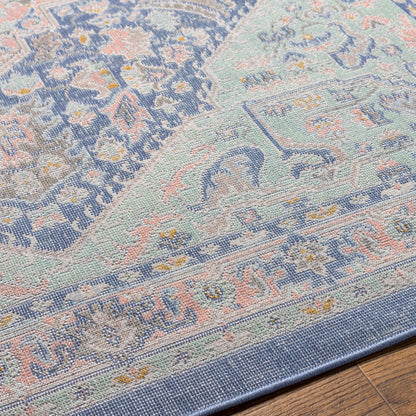 Agioi Traditional Dark Blue Area Rug