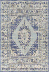 Chirokitia Traditional Dark Blue Area Rug