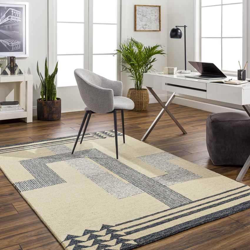 Pyrogi Modern Cream Area Rug