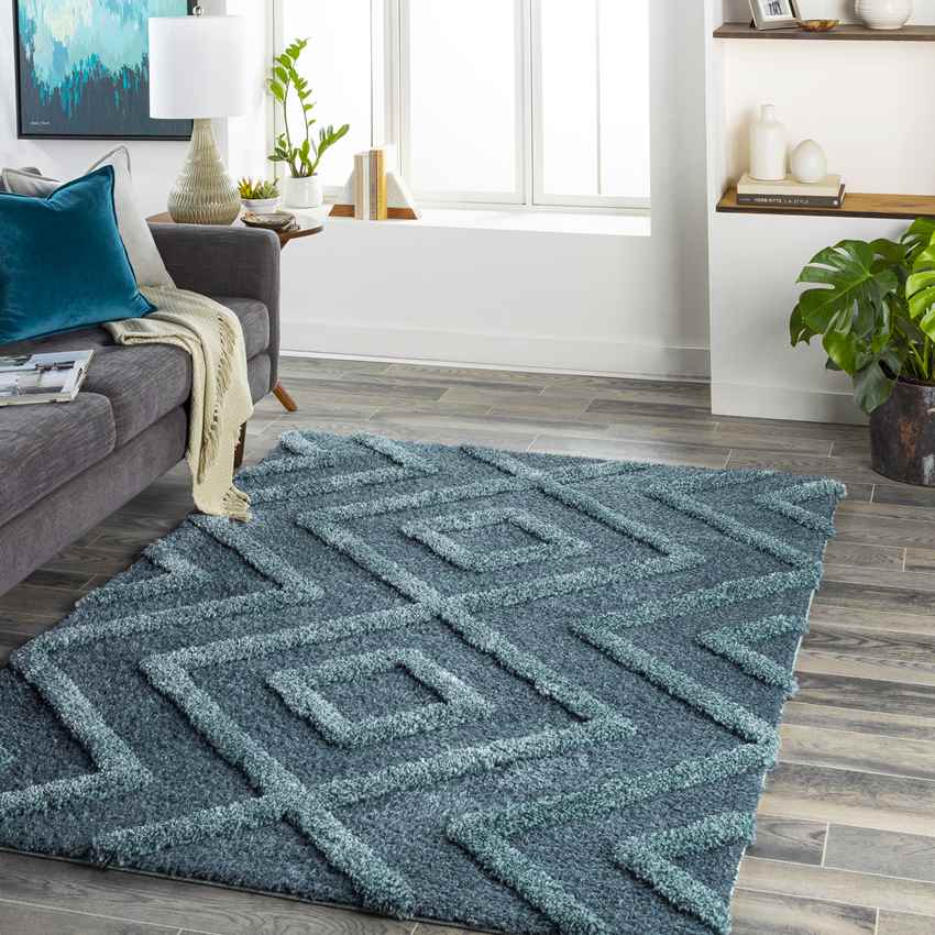 Theodoros Global Dark Teal Area Rug