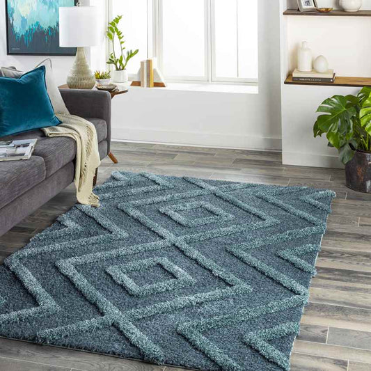 Theodoros Global Dark Teal Area Rug