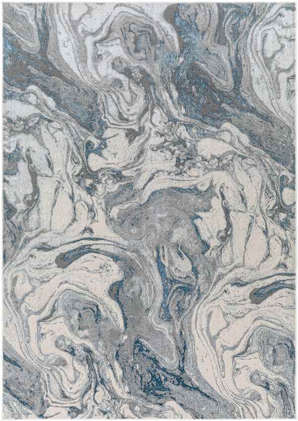 Ortakoy Modern Dark Teal Area Rug