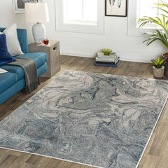 Ortakoy Modern Dark Teal Area Rug