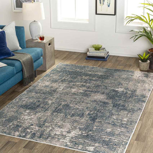 Kampyli Modern Dark Teal Area Rug