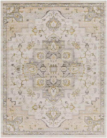 Deftera Traditional Gray Area Rug