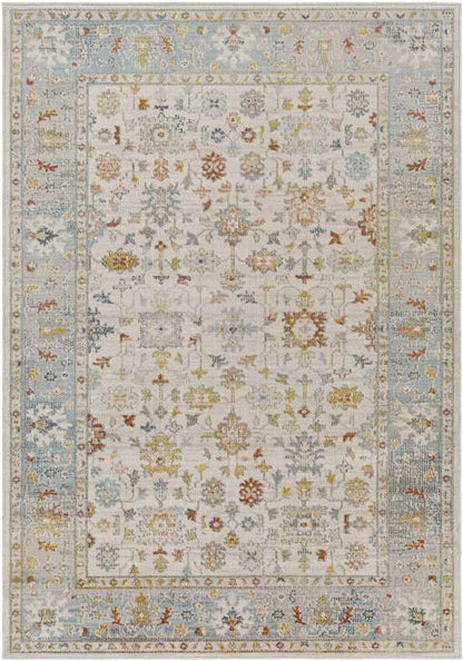 Dasaki Traditional Pale Blue Area Rug