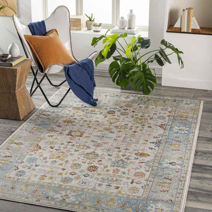 Dasaki Traditional Pale Blue Area Rug