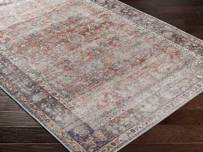 Gladbrook Traditional Rust Washable Area Rug
