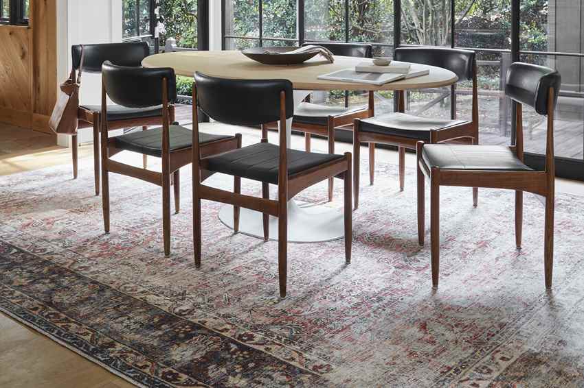 Gladbrook Traditional Rust Washable Area Rug