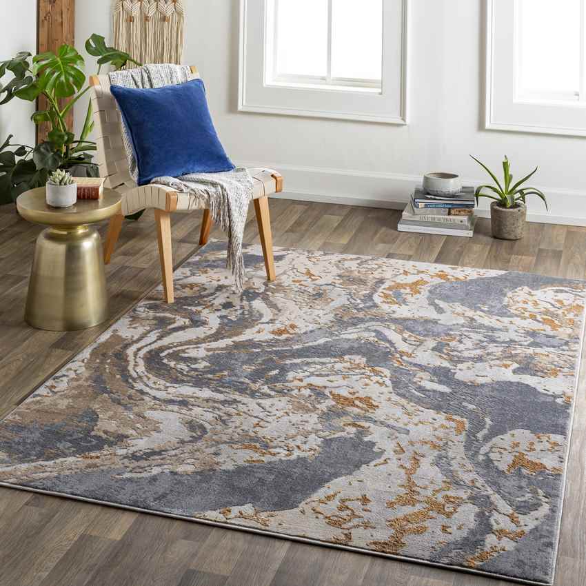 Motides Modern Gray Area Rug