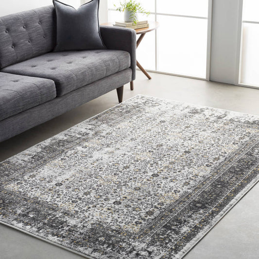 Hernen Modern Black/Gray Area Rug