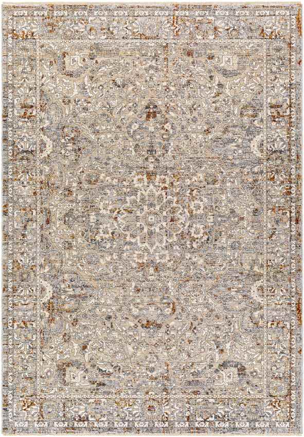 Kioneli Traditional Taupe Area Rug