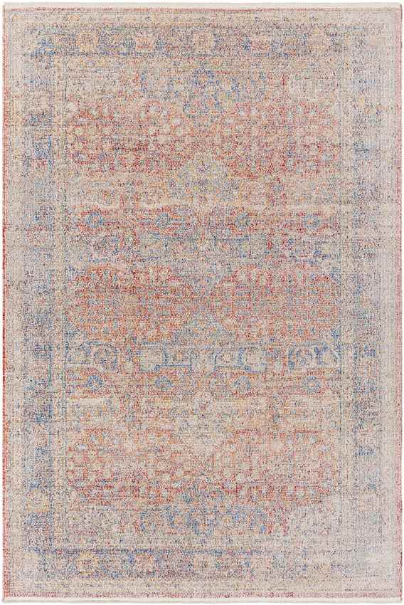 Kalavasos Traditional Burnt Orange Area Rug