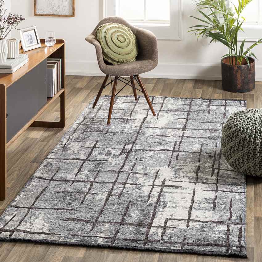 Sikhari Modern Charcoal Area Rug