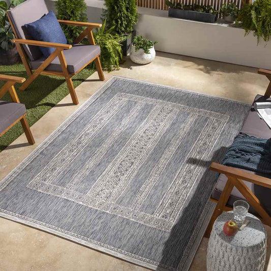 Iowa Falls Global Navy Area Rug