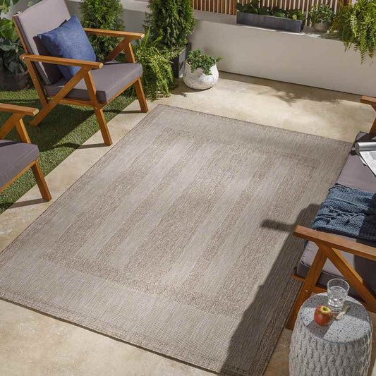 Iowa Falls Global Beige Area Rug