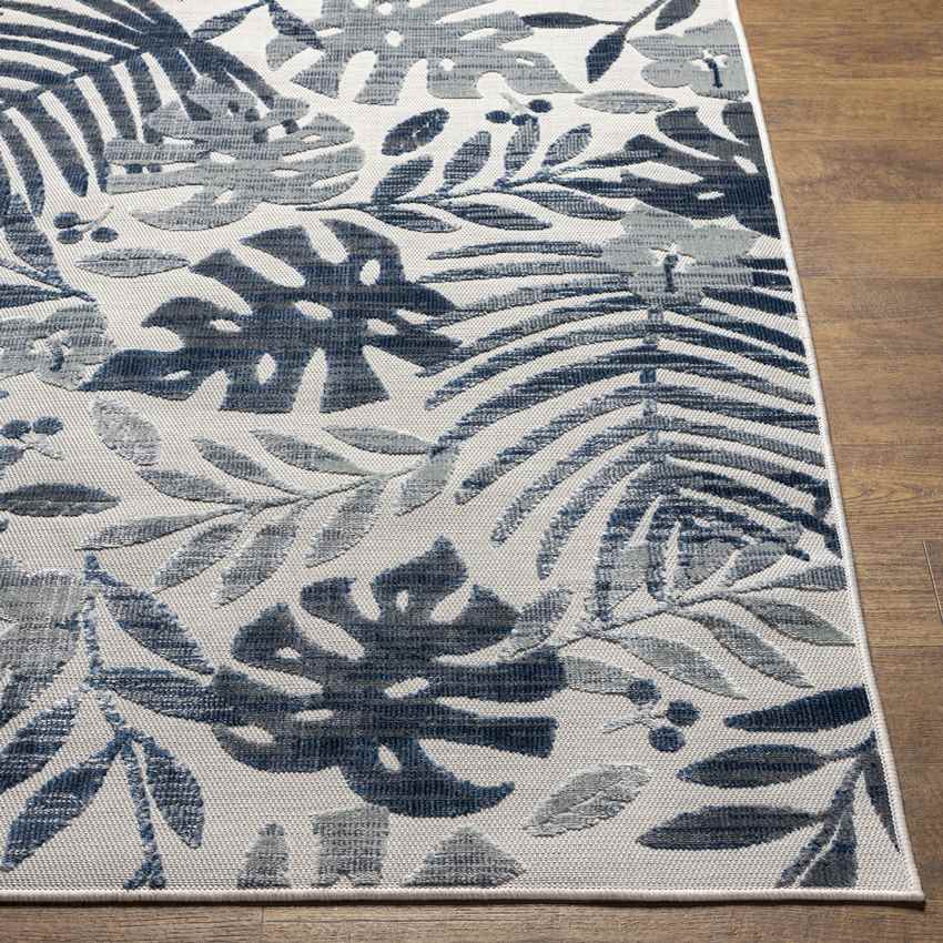Delia Coastal Dark Blue Area Rug