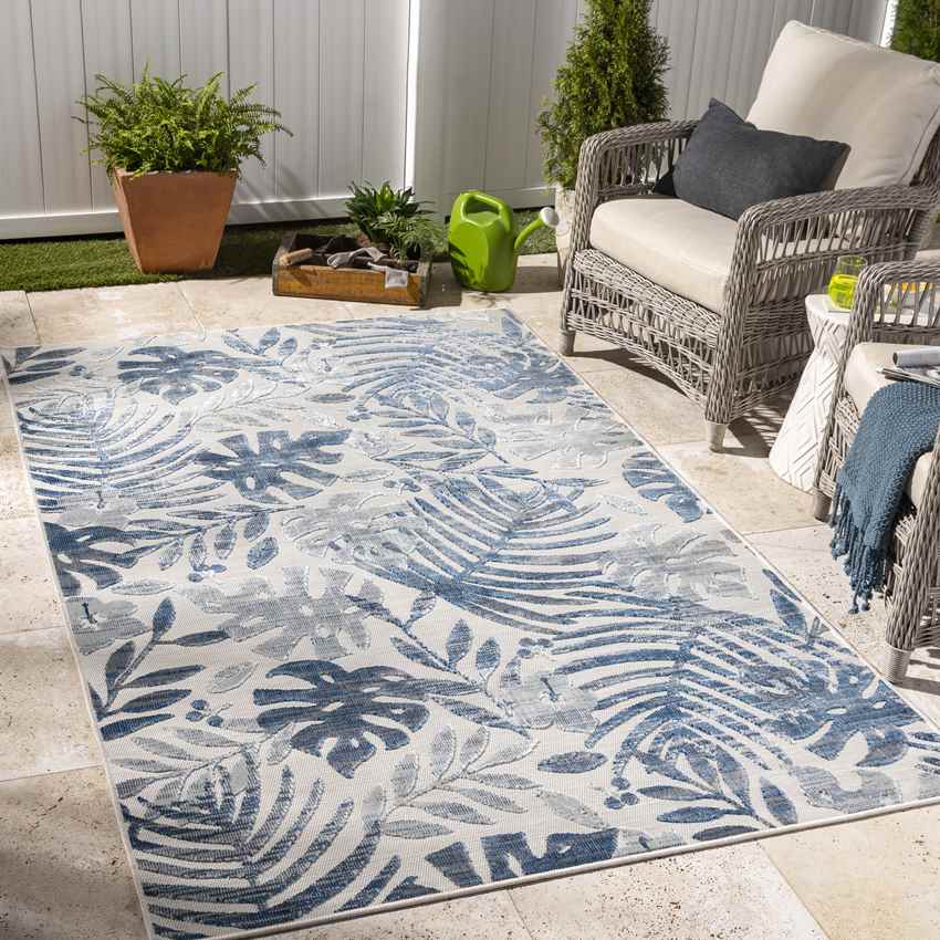 Delia Coastal Dark Blue Area Rug
