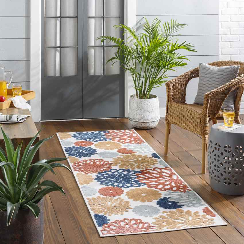 Ekron Cottage Orange Area Rug