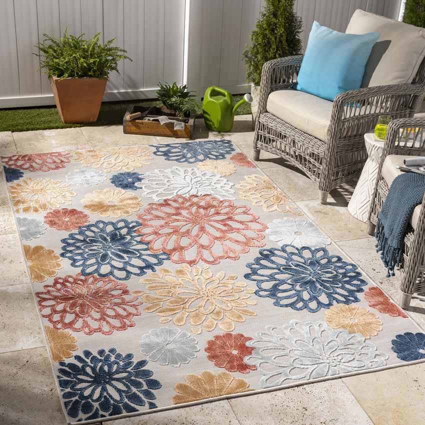 Ekron Cottage Orange Area Rug