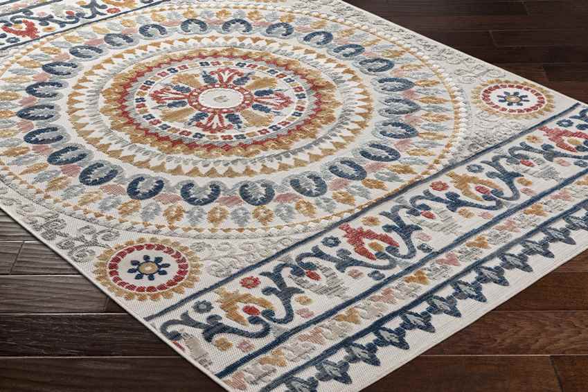 Ellis Traditional Navy Area Rug