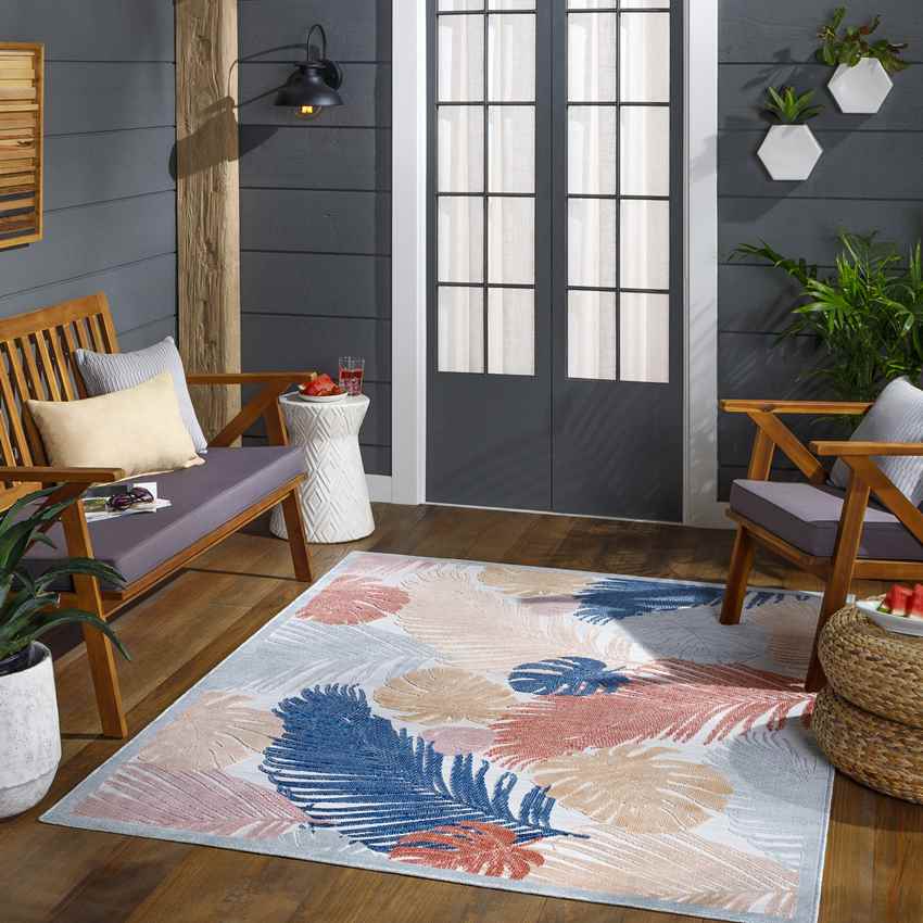 Esbon Coastal Orange Area Rug
