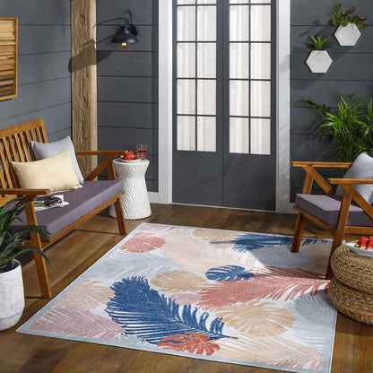 Esbon Coastal Orange Area Rug
