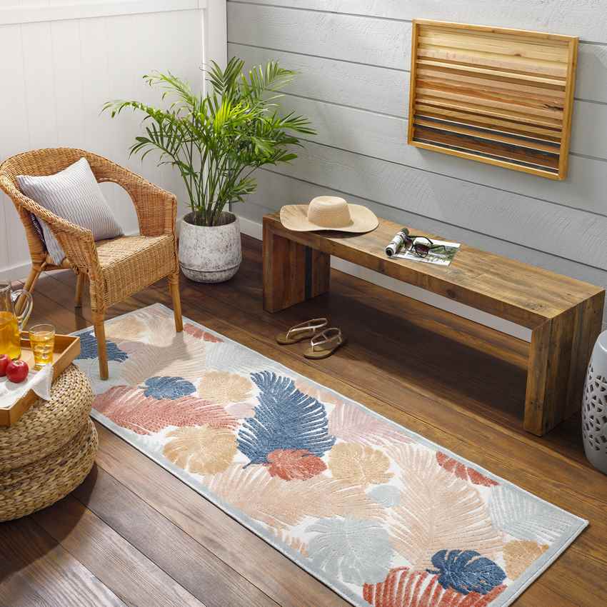 Esbon Coastal Orange Area Rug