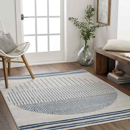 Neerbosch Modern Navy Blue Area Rug